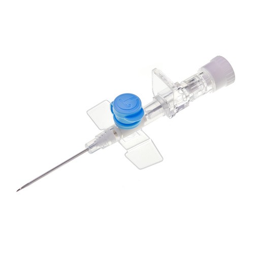 SURFLO - I.V. kanyla s křidélky a s portem 22G x 25 mm - modrá